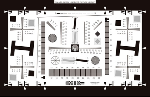 ISO 12233 Enhanced digital camera resolution chart